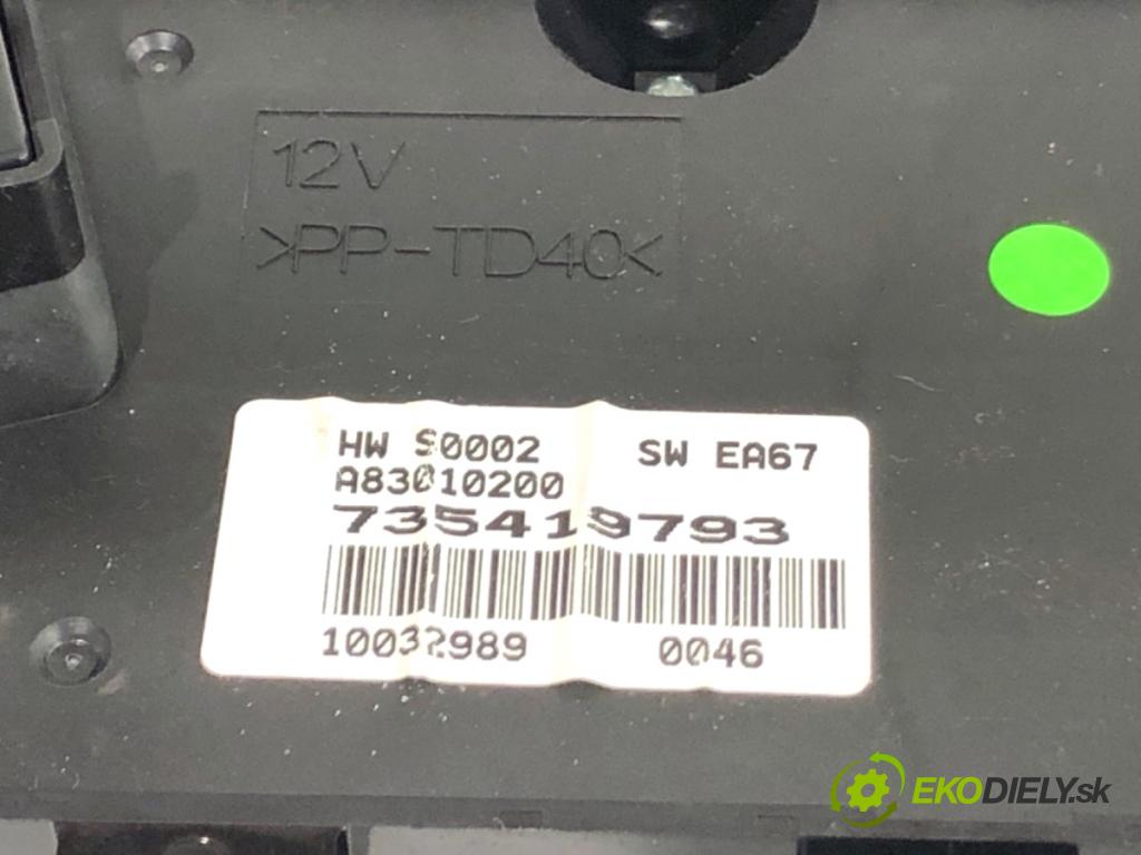 FIAT GRANDE PUNTO liftback 2006 57 kW 1.4 (199AXB11, 199AXB1A, 199BXB1A, 199AXL1A) 1368 Panel ovládania kúrenia 735419793 (Prepínacie páčky pod volantom)