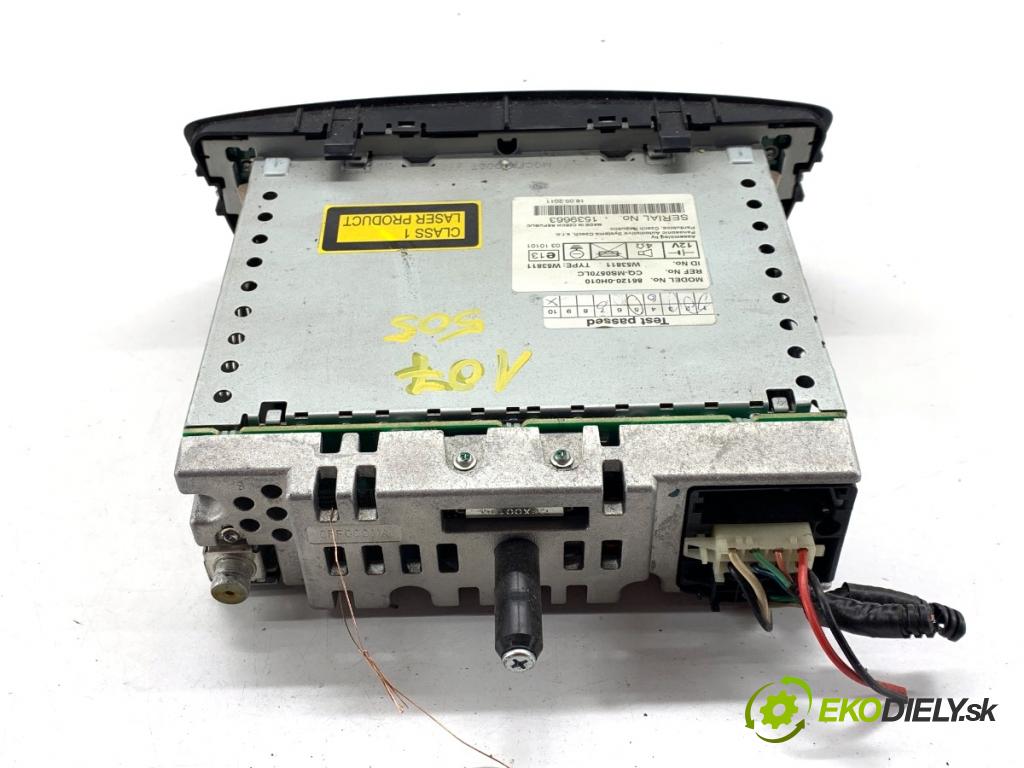 TOYOTA AYGO I liftback 2005 50 kW 1.0 (KGB10_) 998 RADIO 86120-0H010 (Audio zariadenie)