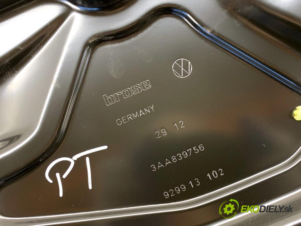 VW PASSAT B7 Kombi 2012 103 kW 2.0 TDI 1968 Mechanizmus okna pravy zad 3AA839756