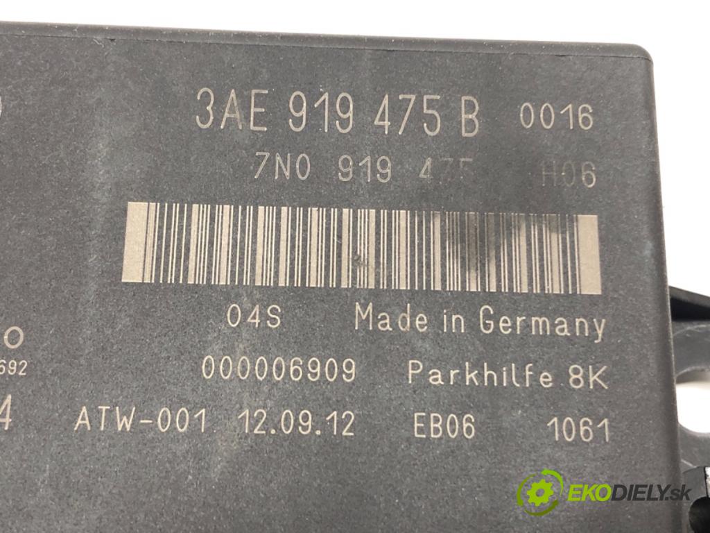 VW PASSAT B7 Kombi 2012 103 kW 2.0 TDI 1968 modul PDC 3AE919475B (Řídící jednotka ostatní)