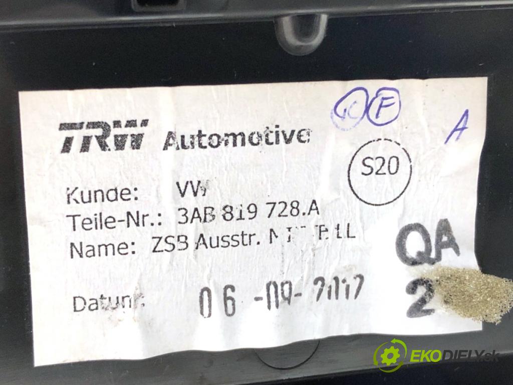 VW PASSAT B7 Kombi 2012 103 kW 2.0 TDI 1968 Mriežky kúrenia predný 3AB819728A