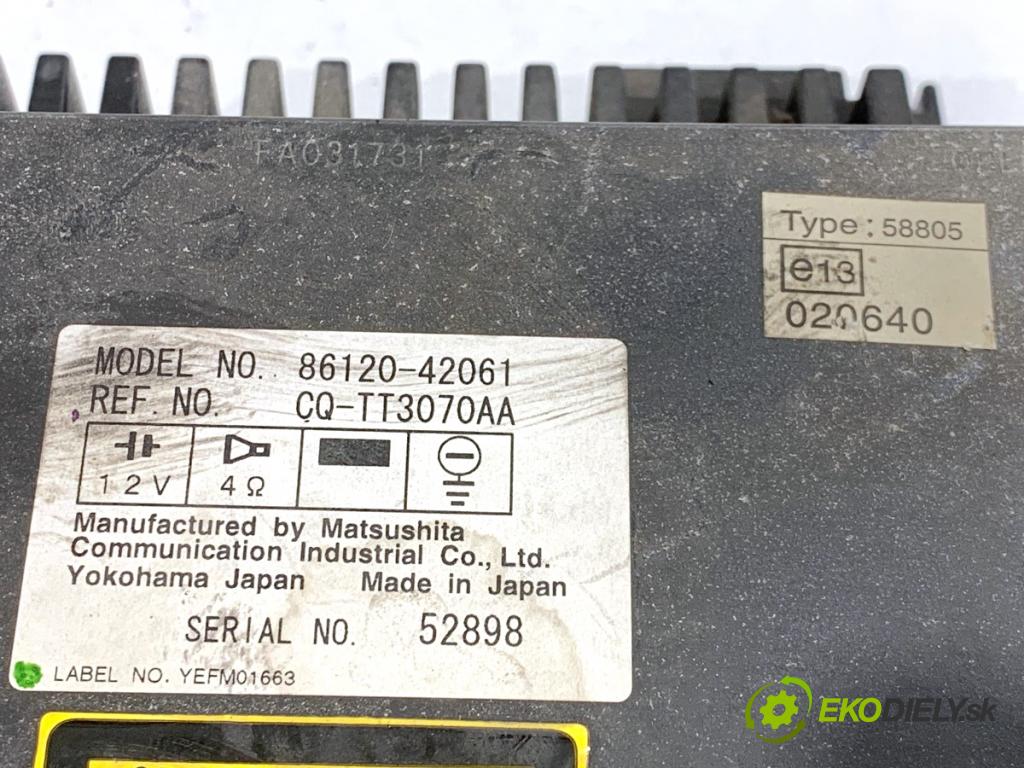 TOYOTA RAV 4 II SUV 2001 85 kW 2.0 D 4WD (CLA20_, CLA21_) 1995 RADIO 86120-42061 (Audio zařízení)