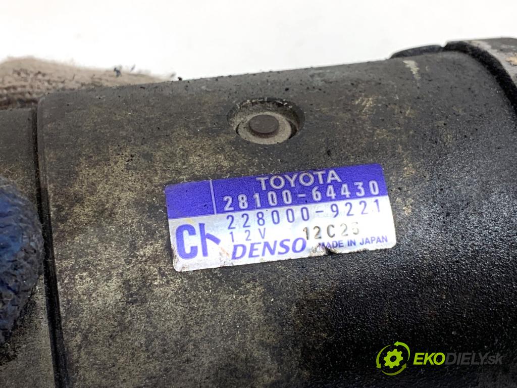 TOYOTA RAV 4 II SUV 2001 85 kW 2.0 D 4WD (CLA20_, CLA21_) 1995 Štartér 28100-64430 (Štartér)