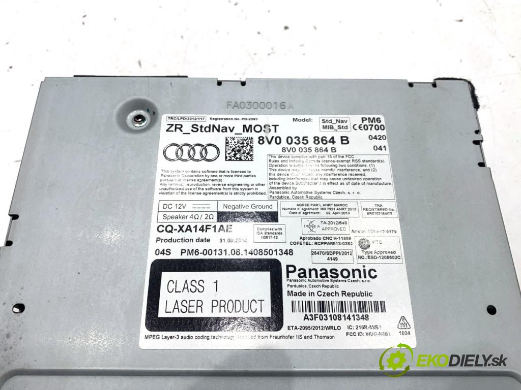 AUDI A3 8V liftback 2014 81 kW 1.6 TDI 1598 Menič CD 8V0035864B (CD menič)