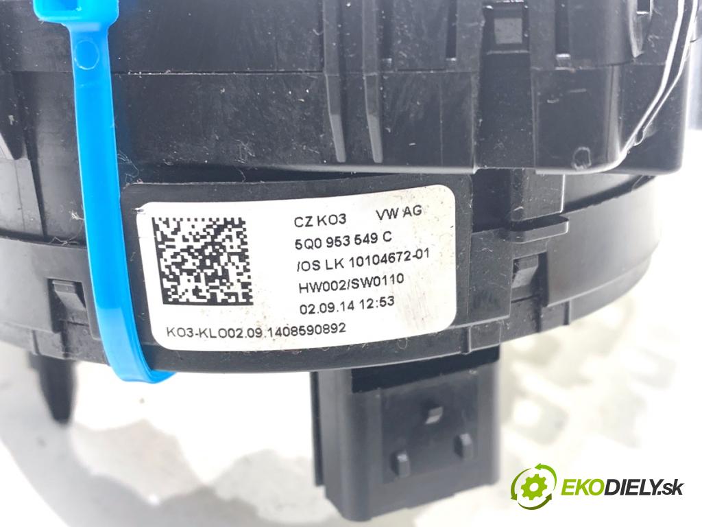 AUDI A3 8V liftback 2014 81 kW 1.6 TDI 1598 kroužek slimák airbag 5Q0953549C (Airbag)