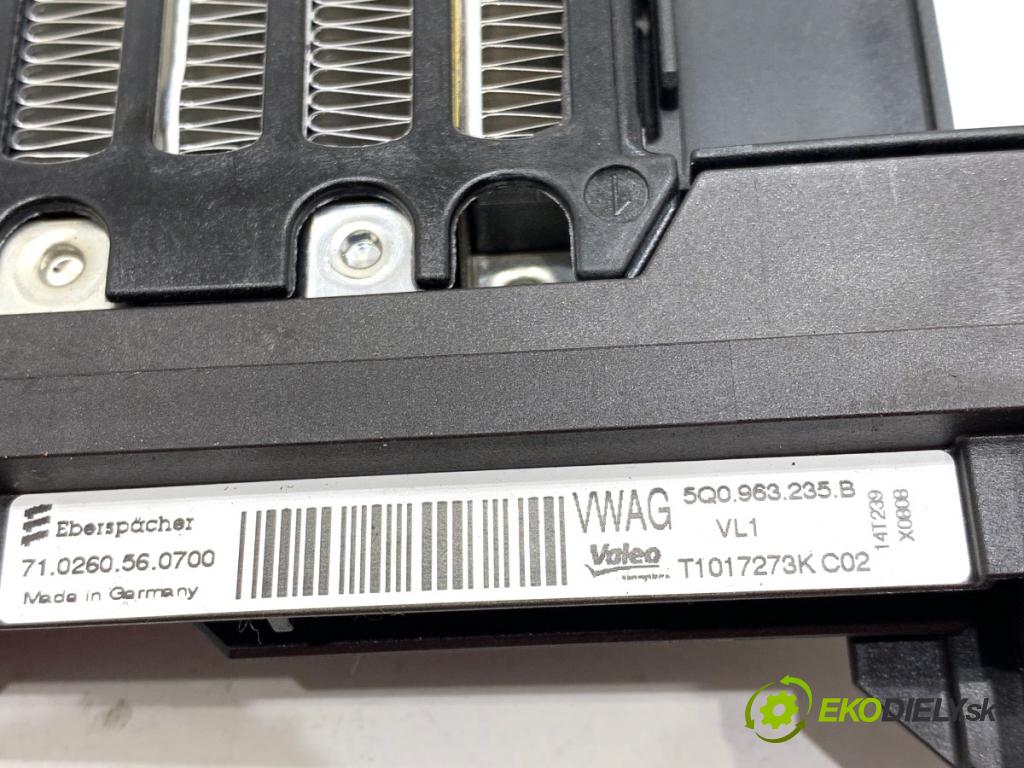 AUDI A3 8V liftback 2014 81 kW 1.6 TDI 1598 Výhrevné teleso, radiátor kúrenia elektrická 5Q0963235B (Radiátor kúrenia)