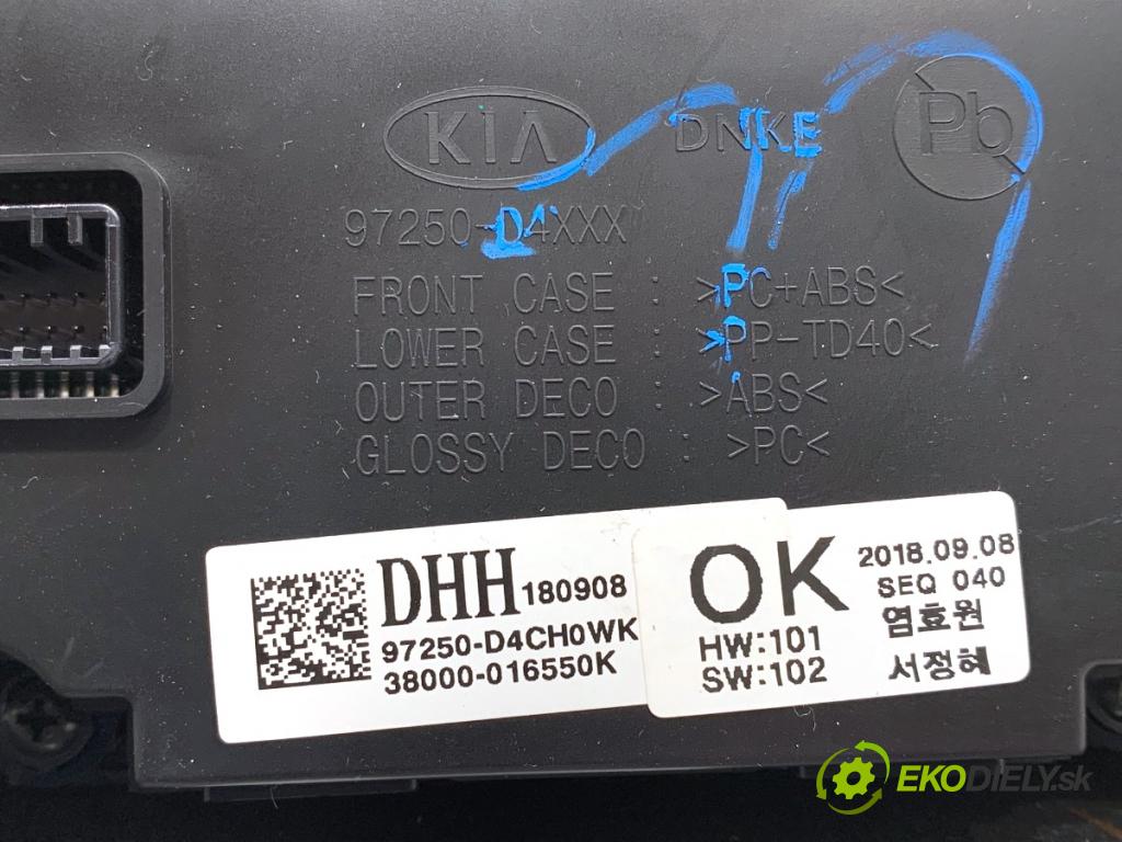 KIA OPTIMA Kombi 2018 132 kW 1.6 T-GDI 1591 Panel ovládania kúrenia 84730-D4240WK (Prepínacie páčky pod volantom)