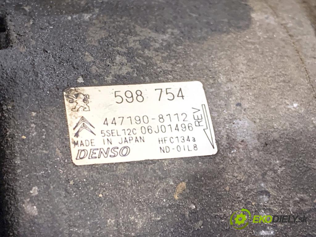 PEUGEOT 308 I liftback 2007 110 kW 1.6 16V 1598 Kompresor klimatizácie 447190-8112 (Kompresor klimatizácie)