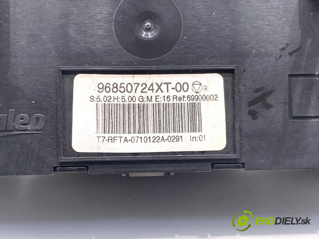 PEUGEOT 308 I liftback 2007 110 kW 1.6 16V 1598 Panel ovládaní topení 96850724XT (Páčky pod volantem)
