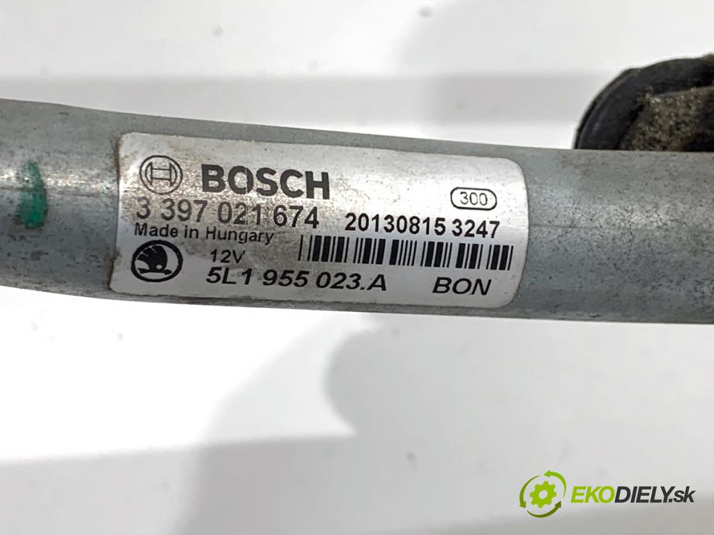 SKODA YETI SUV 2013 90 kW 1.4 TSI 1390 Mechanizmus stieračov predný 5L1955023A (Motorček stieračov predný)