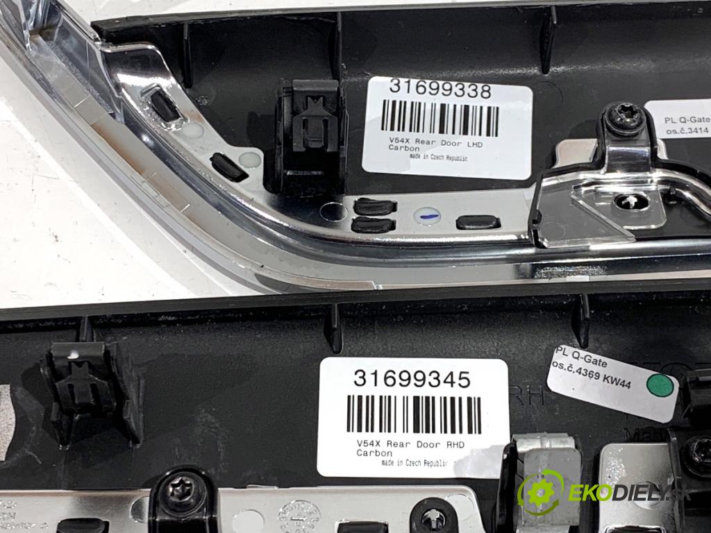VOLVO S90 II sedan 2019 223 kW T8 Hybrid AWD 1969 lišty kryt Dvere CARBON: 31699338 31699324