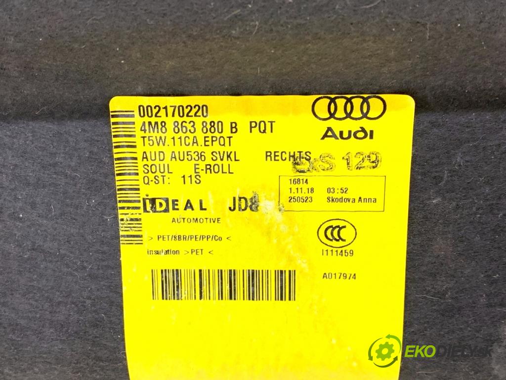 AUDI Q8 SUV 2018 210 kW 50 TDI Mild Hybrid quattro 2967 čalúnenie kufra pravy 4M8863880B