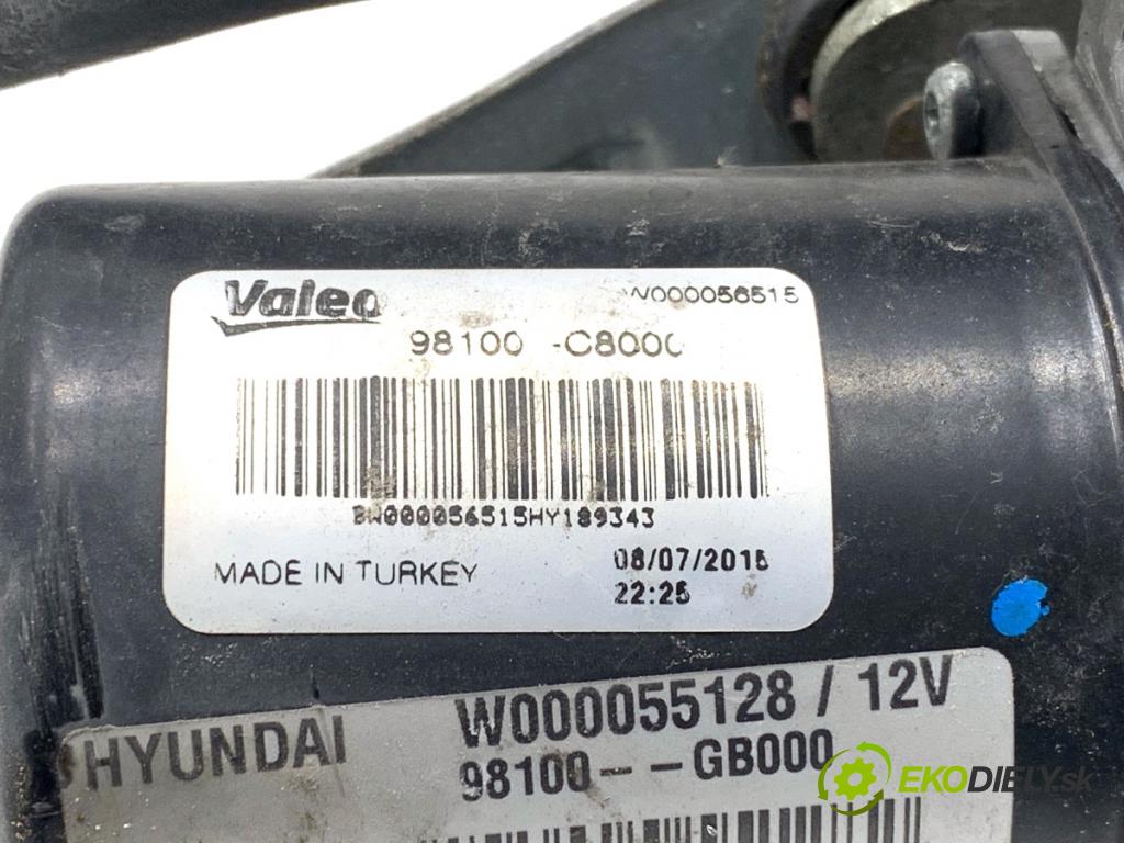 HYUNDAI i20 II liftback 2015 74 kW 1.4 1368 Mechanizmus stieračov predný 98100-C8000 (Motorček stieračov predný)