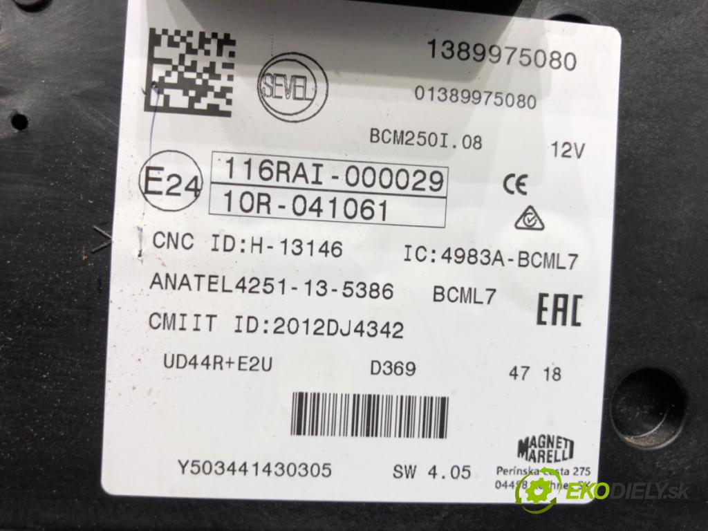 CITROEN JUMPER II Platforma / podwozie 2018 96 kW 2.0 BlueHDi 130 1997 Skrinka poistková 1389975080 (Poistková skrinka)