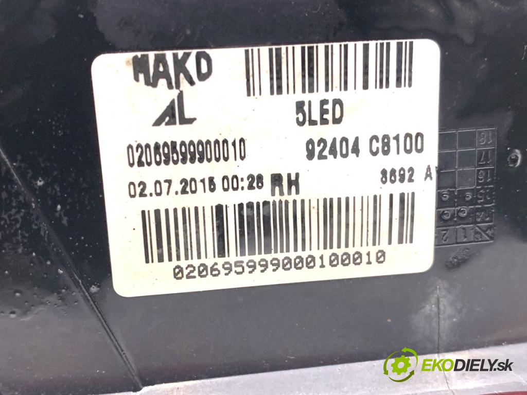 HYUNDAI i20 II liftback 2015 74 kW 1.4 1368 Svetlo zad pravá vnútorná 92404-C8100 (Kľučka dverí ostatné)