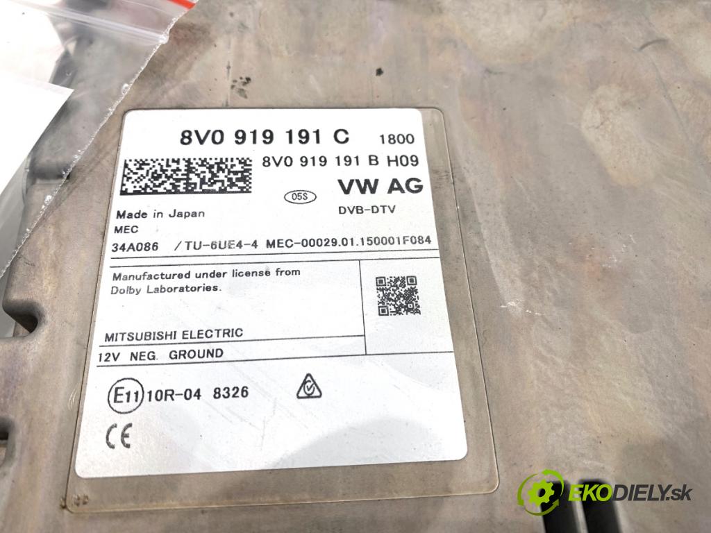 AUDI A7 4G liftback 2015 412 kW RS7 quattro 3993 TUNER TV DVB-T: 8V0919191C