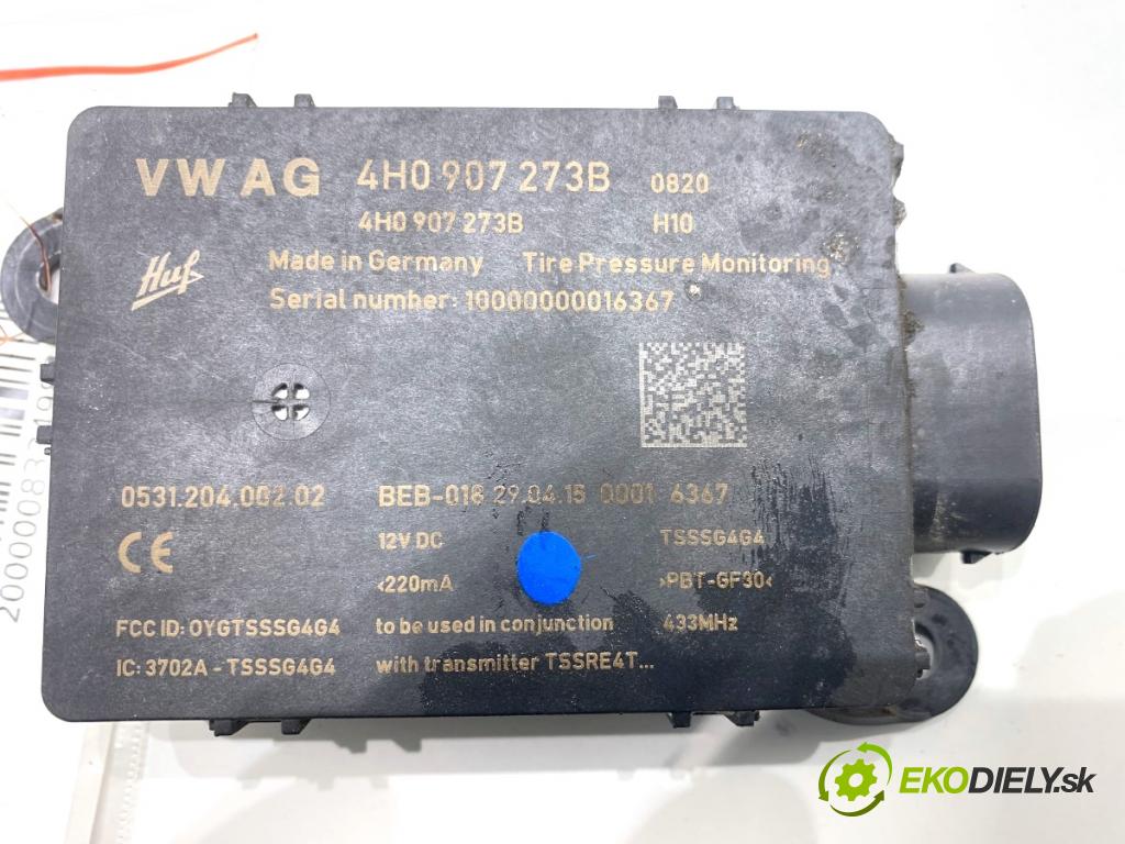 AUDI A7 4G liftback 2015 412 kW RS7 quattro 3993 Modul TPMS 4H0907273B
