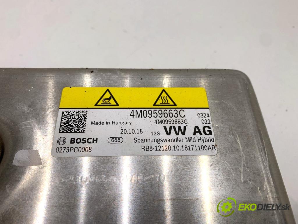 AUDI Q8 SUV 2018 210 kW 50 TDI Mild Hybrid quattro 2967 měnič NAPĚTÍ: 4M0959663C
