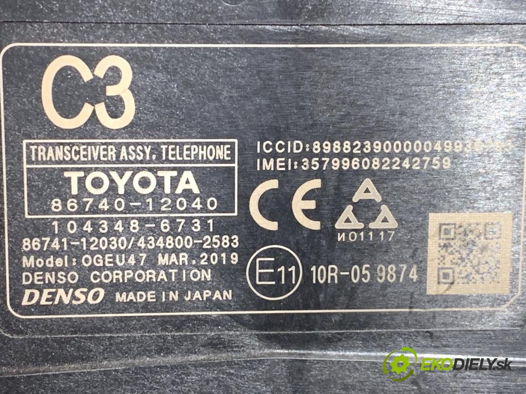 TOYOTA COROLLA E21 sedan 2019 72 kW 1.8 VVTi Hybrid (ZWE211, MZEA12) 1798 Modul telefónu 86740-12040 (Riadiaca jednotka ostatné)