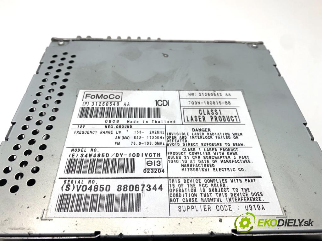 VOLVO V70 III Kombi 2008 147 kW 2.5 T 2521 RADIO 31260540AA (Audio zariadenie)