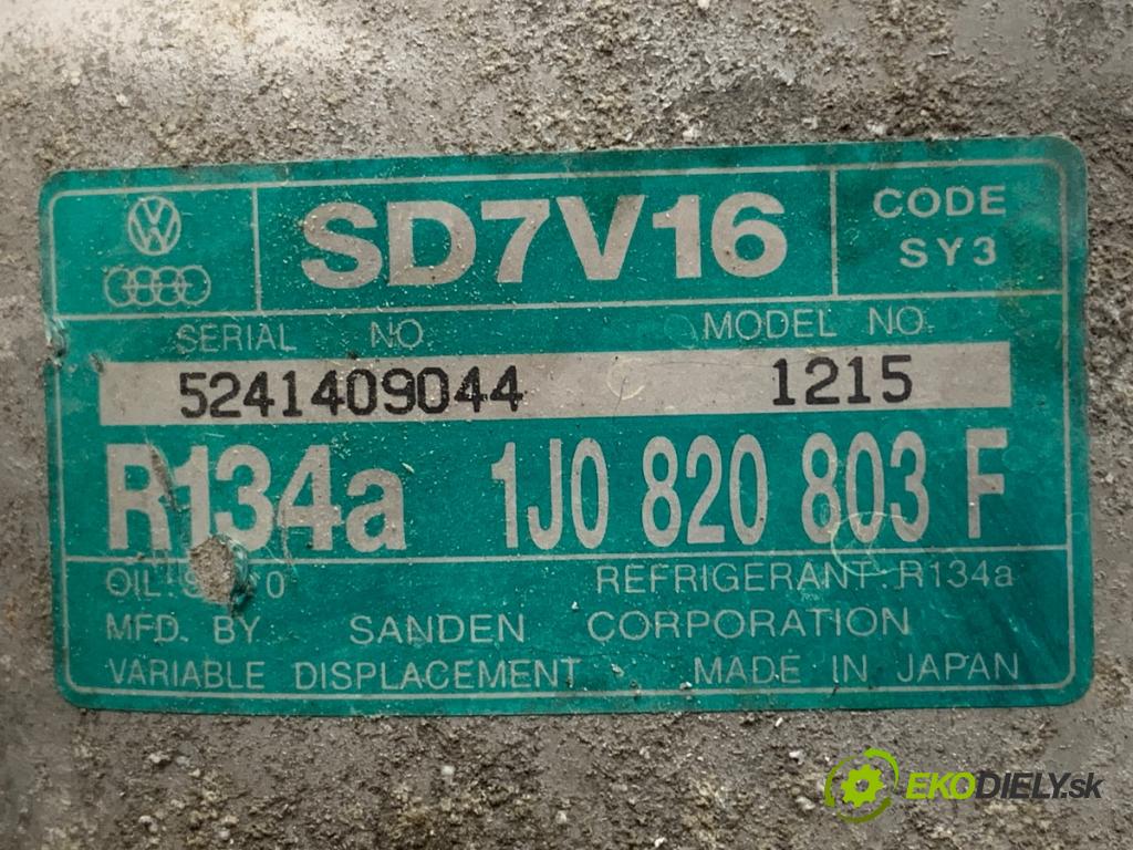 SEAT LEON I liftback 2000 132 kW 1.8 20V T 4 1781 Kompresor klimatizácie 1J0820803F (Kompresor klimatizácie)
