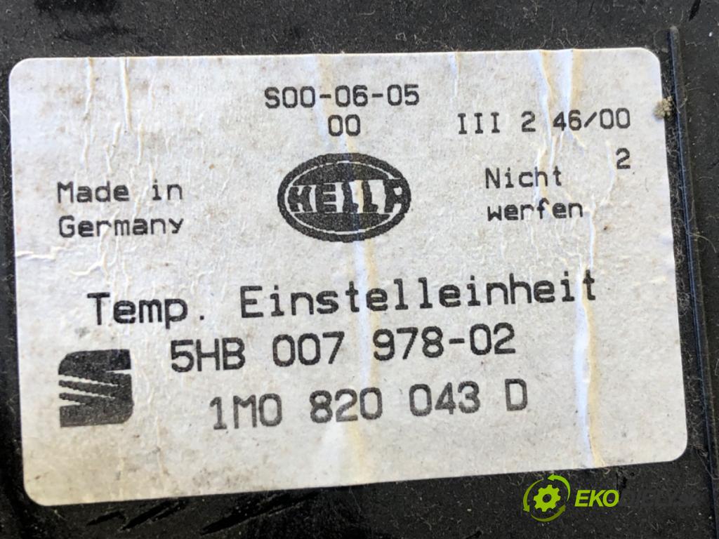 SEAT LEON I liftback 2000 132 kW 1.8 20V T 4 1781 Panel ovládaní topení 1M0820043D (Páčky pod volantem)