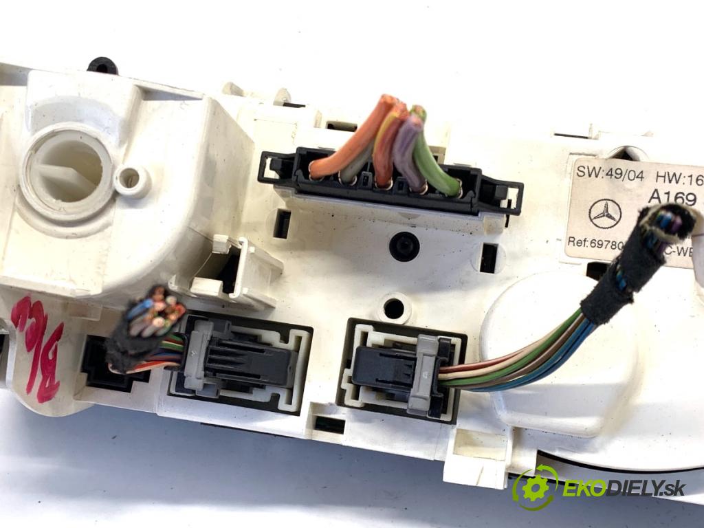 MERCEDES-BENZ W169 liftback 2005 80 kW A 180 CDI (169.007, 169.307) 1991 Panel ovládania kúrenia A1698301385 (Prepínacie páčky pod volantom)