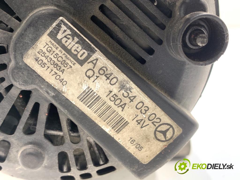 MERCEDES-BENZ W169 liftback 2005 80 kW A 180 CDI (169.007, 169.307) 1991 Alternátor A6401540302 (Alternátor)