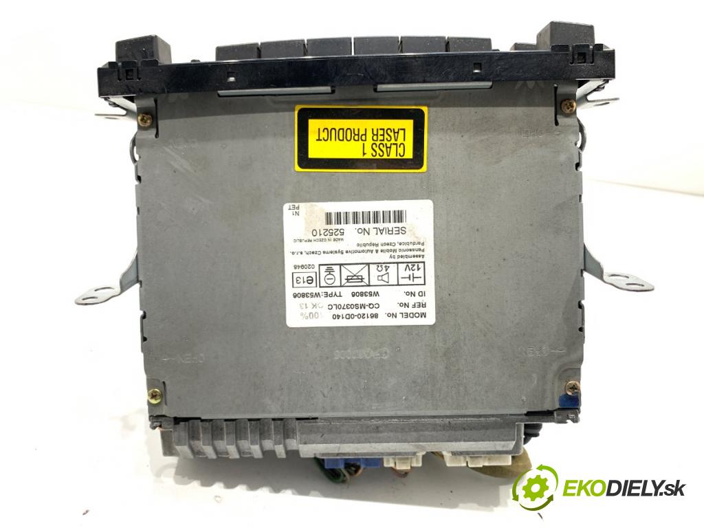 TOYOTA YARIS I liftback 2003 48 kW 1.0 (SCP10_) 998 RADIO 86120-0D140 (Audio zařízení)