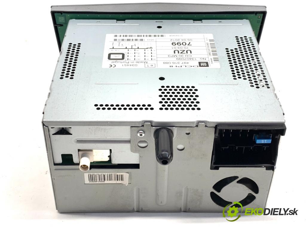 OPEL CORSA D liftback 2013 63 kW 1.2 (L08, L68) 1229 RADIO 13407099 (Audio zariadenie)