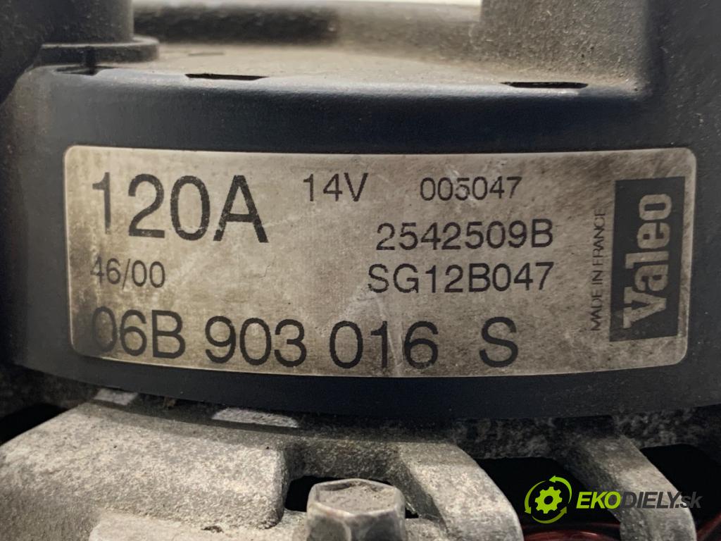 AUDI A4 B6 sedan 2000 96 kW 2.0 1984 Alternátor 06B903016S (Alternátor)