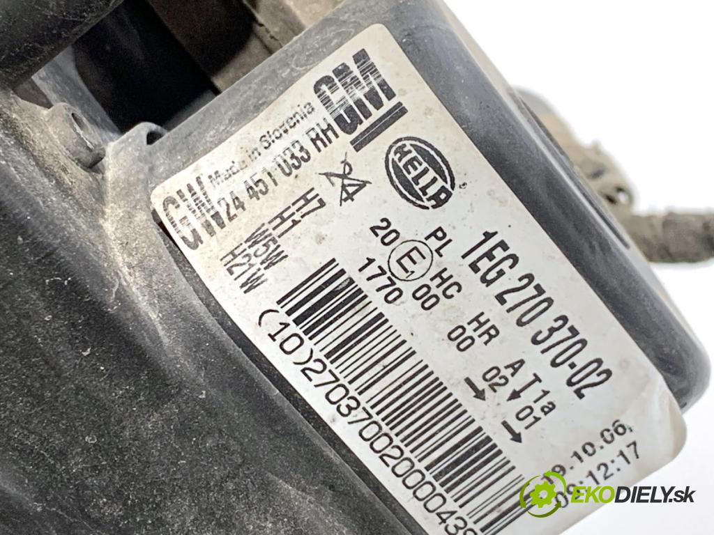 OPEL ASTRA H Kombi 2006 74 kW 1.9 CDTI (L35) 1910 Svetlomet pravy predný 24451033