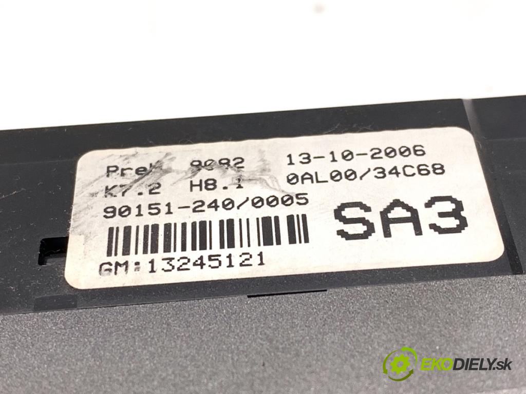 OPEL ASTRA H Kombi 2006 74 kW 1.9 CDTI (L35) 1910 Panel ovládaní topení 13245121 (Páčky pod volantem)