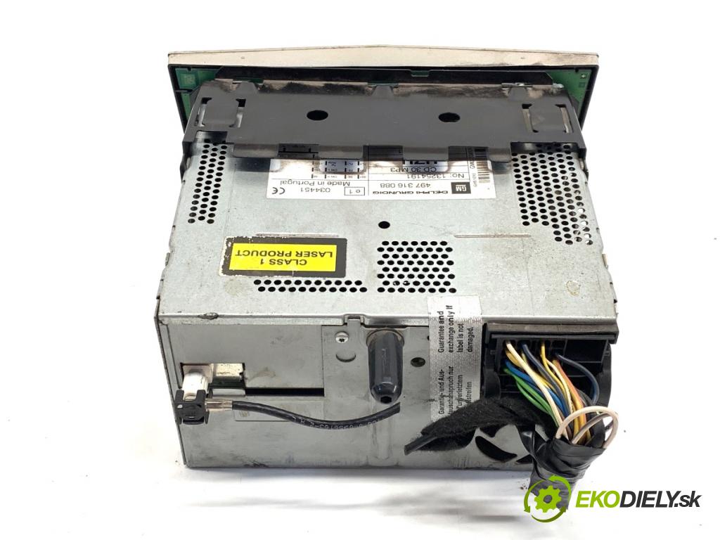 OPEL CORSA D liftback 2007 55 kW 1.3 CDTI (L08, L68) 1248 RADIO 3254191 (Audio zariadenie)