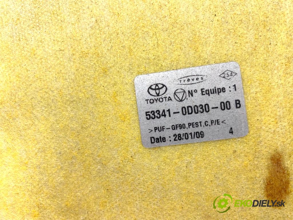 TOYOTA YARIS II liftback 2009 74 kW 1.33 VVT-i (NSP90_) 1329 odhlučnění kapoty 53341-0D030