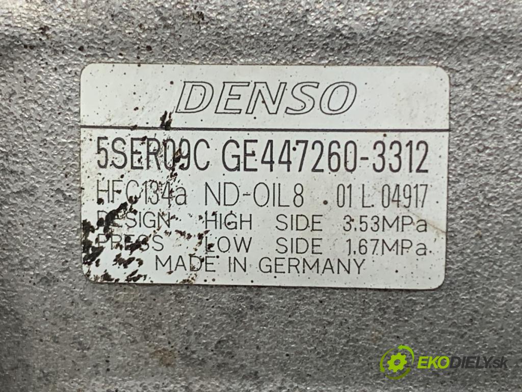 TOYOTA YARIS II liftback 2009 74 kW 1.33 VVT-i (NSP90_) 1329 Kompresor klimatizácie 447260-3312 (Kompresor klimatizácie)