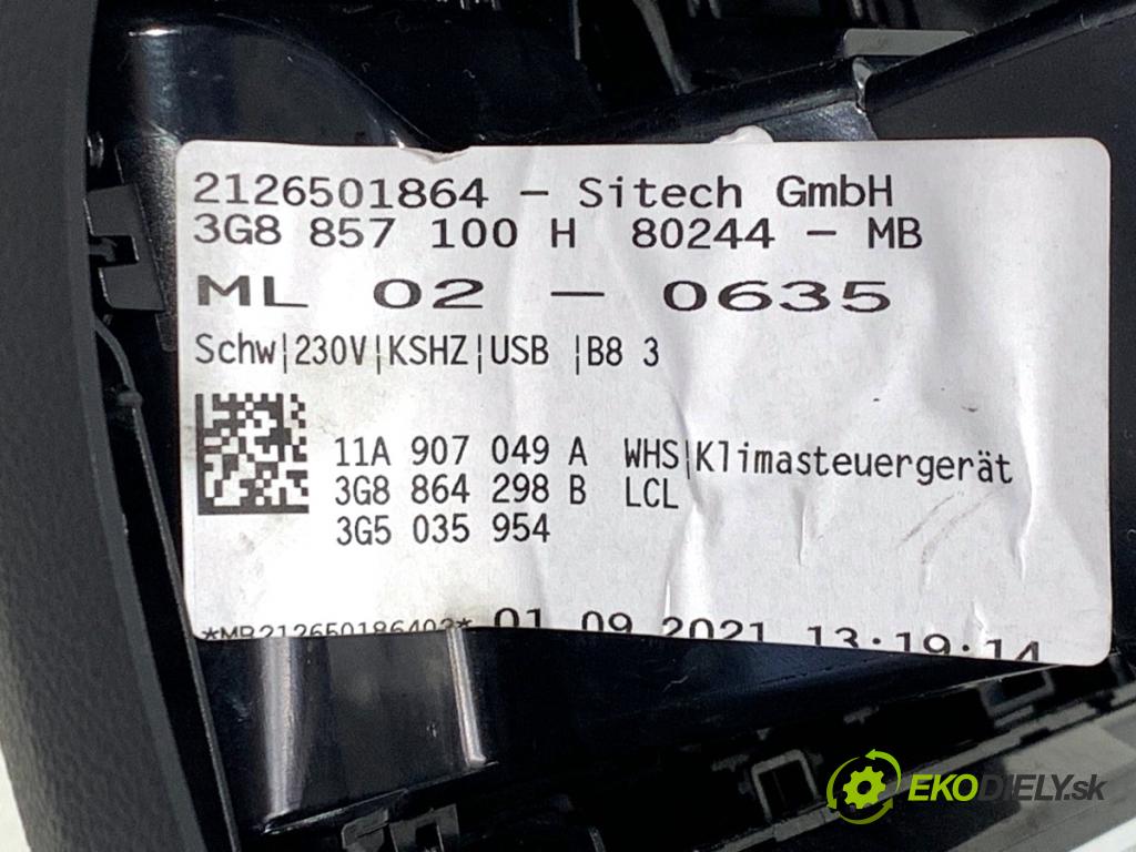 VW ARTEON liftback 2021 235 kW TSI R 1984 Mriežky kúrenia zad 3G8857100H