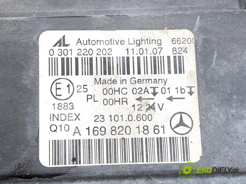 MERCEDES-BENZ W245 liftback 2007 80 kW B 180 CDI (245.207) 1991 světlomet pravý přední část A1698201861
