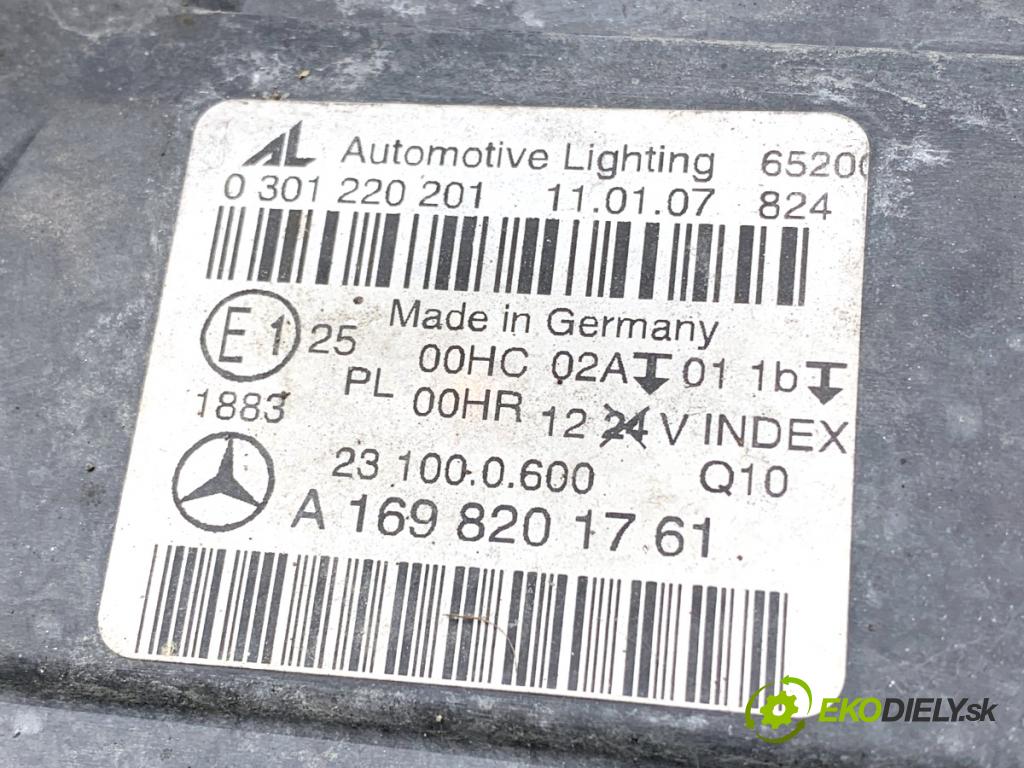 MERCEDES-BENZ W245 liftback 2007 80 kW B 180 CDI (245.207) 1991 světlomet levý přední část A1698201761