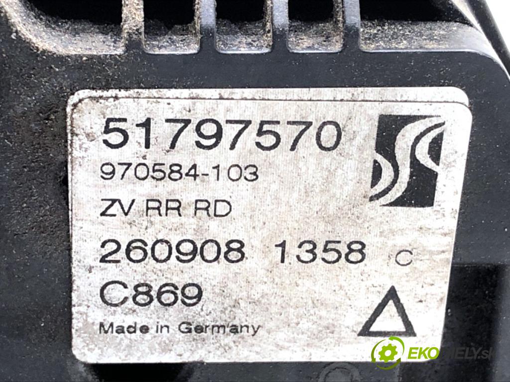 FIAT GRANDE PUNTO liftback 2008 57 kW 1.4 (199AXB11, 199AXB1A, 199BXB1A, 199AXL1A) 1368 zámok dveře pravý zadní část 51797570