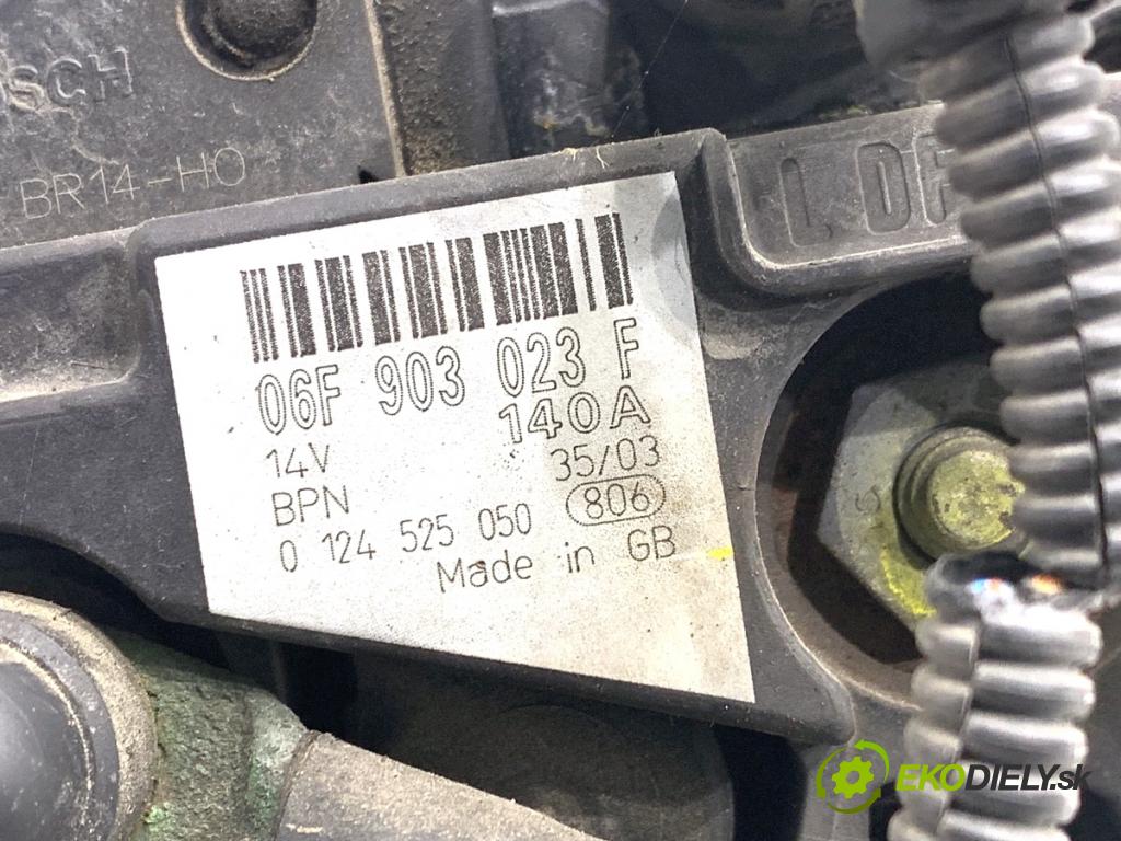 VW GOLF V liftback 2003 77 kW 1.9 TDI 1896 Alternátor 06F903023F (Alternátor)