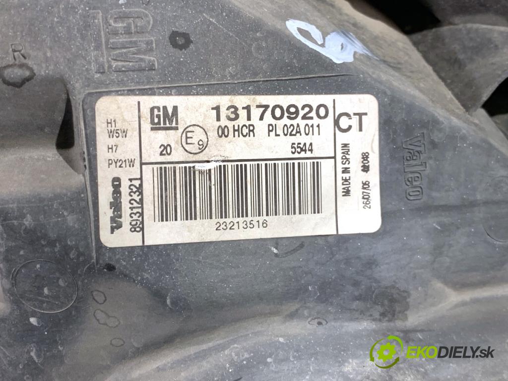 OPEL VECTRA C sedan 2006 114 kW 2.2 DGi (F69) 2198 Svetlomet pravy predný 13170920