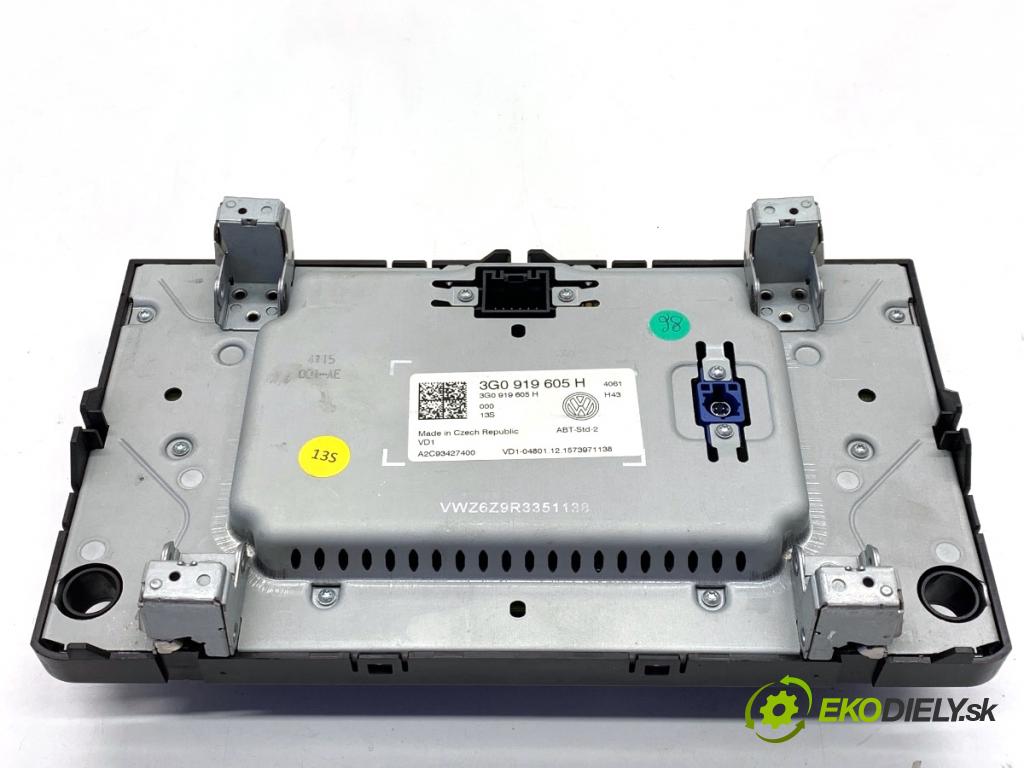 VW GOLF VII liftback 2016 85 kW e-Golf  Dislpej 3G0919605H (Prístrojová doska)