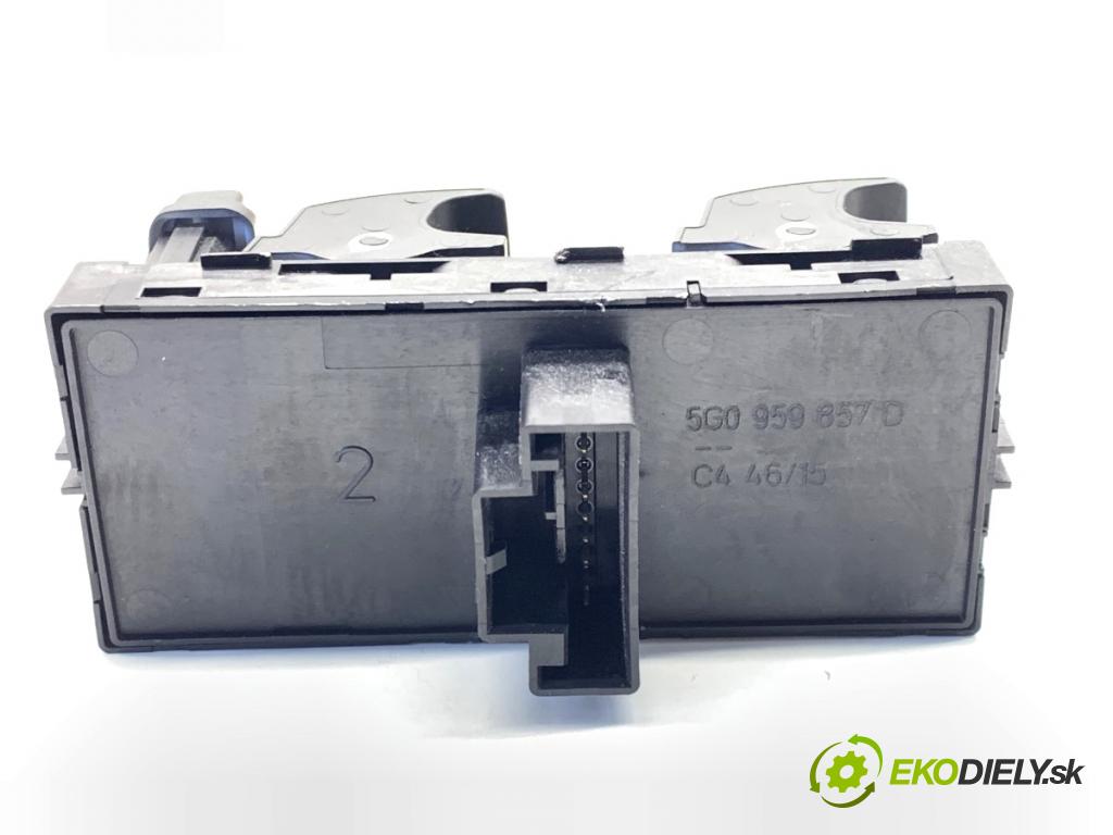 VW GOLF VII liftback 2016 85 kW e-Golf  Prepínač okien 5G0959857D (Prepínacie páčky pod volantom)