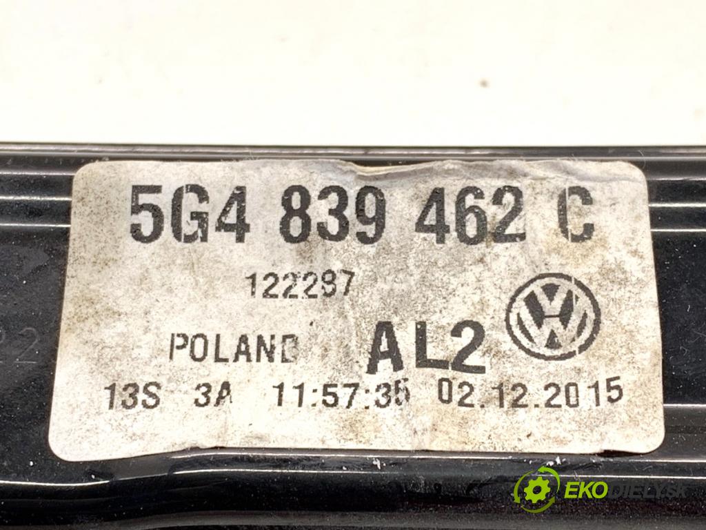 VW GOLF VII liftback 2016 85 kW e-Golf  mechanismus okna pravý zadní část 5G4839462C