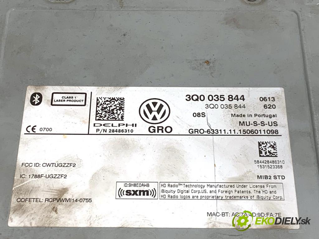 VW GOLF VII liftback 2016 85 kW e-Golf  čítač navigácie 3Q0035844 (Elektrosúčasti ostatné)
