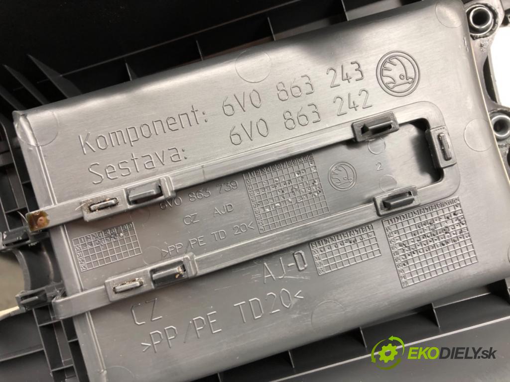 SKODA FABIA III liftback 2019 44 kW 1.0 999 Tunel stredový 6V0863242 (Stredový tunel)