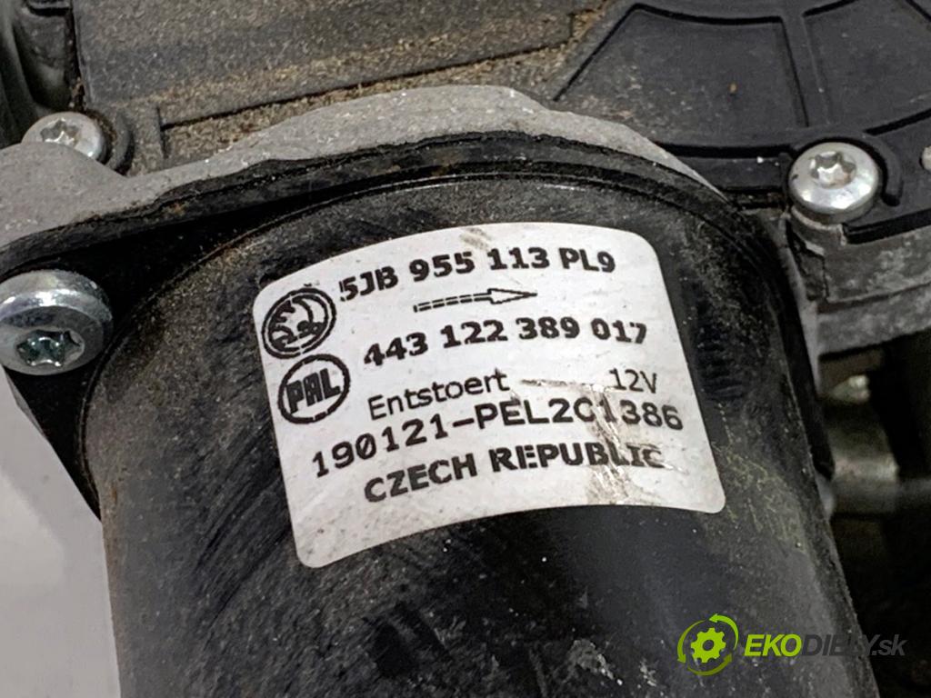 SKODA FABIA III liftback 2019 44 kW 1.0 999 Mechanizmus stieračov predný 5JB955113PL (Motorček stieračov predný)
