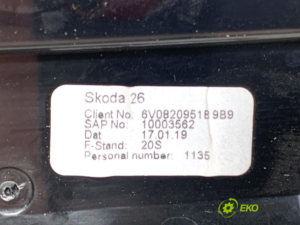 SKODA FABIA III liftback 2019 44 kW 1.0 999 mří topení přední část 6V0820951B