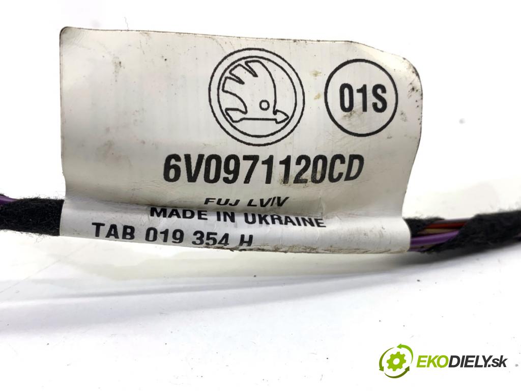 SKODA FABIA III liftback 2019 44 kW 1.0 999 káblovačka dveře přední část levý 6V0971120CD